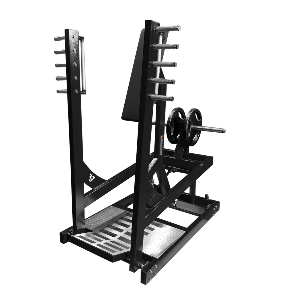 Side angle showing the ergonomic design of the A6 Standing Chest Press for gym workouts
