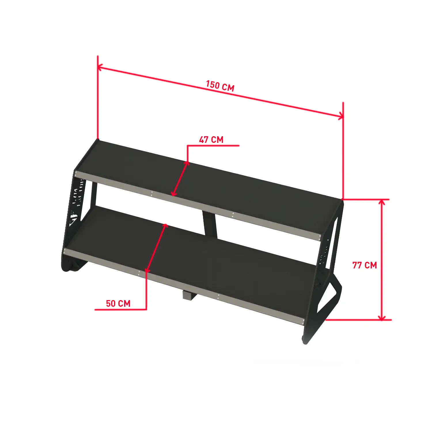 Z09X Dumbbell Rack with detailed measurements, built from high quality steel structure for optimal strength and space planning.