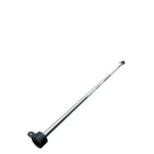 A piece of long equipment for weight training steel bar attachment with a durable black mounting bracket at one end. This attachment is designed for cable machines, allowing for various strength training exercises such as lat pulldowns and seated rows.