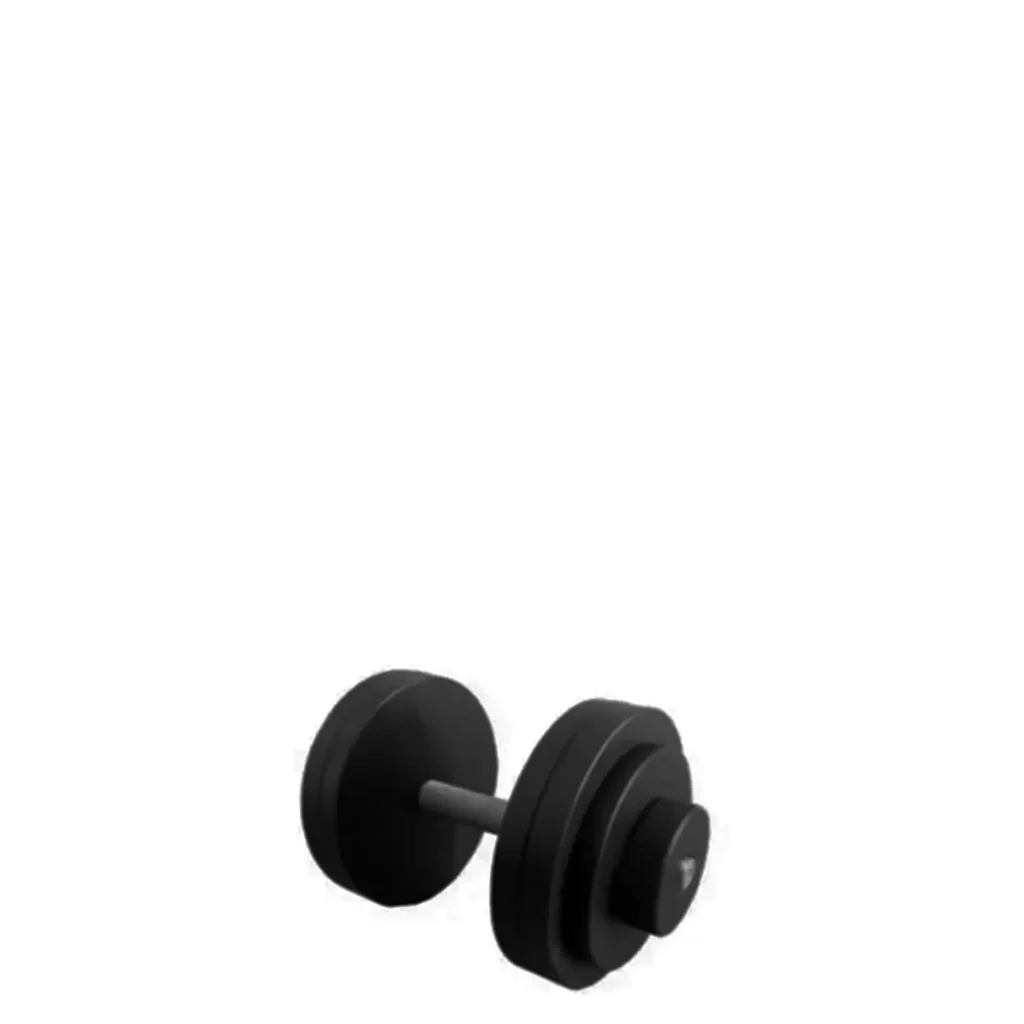 A sturdy adjustable dumbbell with a compact, high-density design, featuring a metal grip and stackable weight plates. This high-performance piece of equipment is great for strength-training exercises and is suitable for both commercial gyms and home fitness routines.