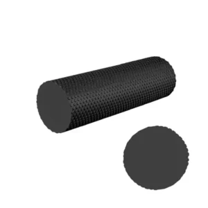 TG-12XS Foam Roller with textured surface in black, compact size ideal for muscle recovery, mobility training, and post-workout relief.