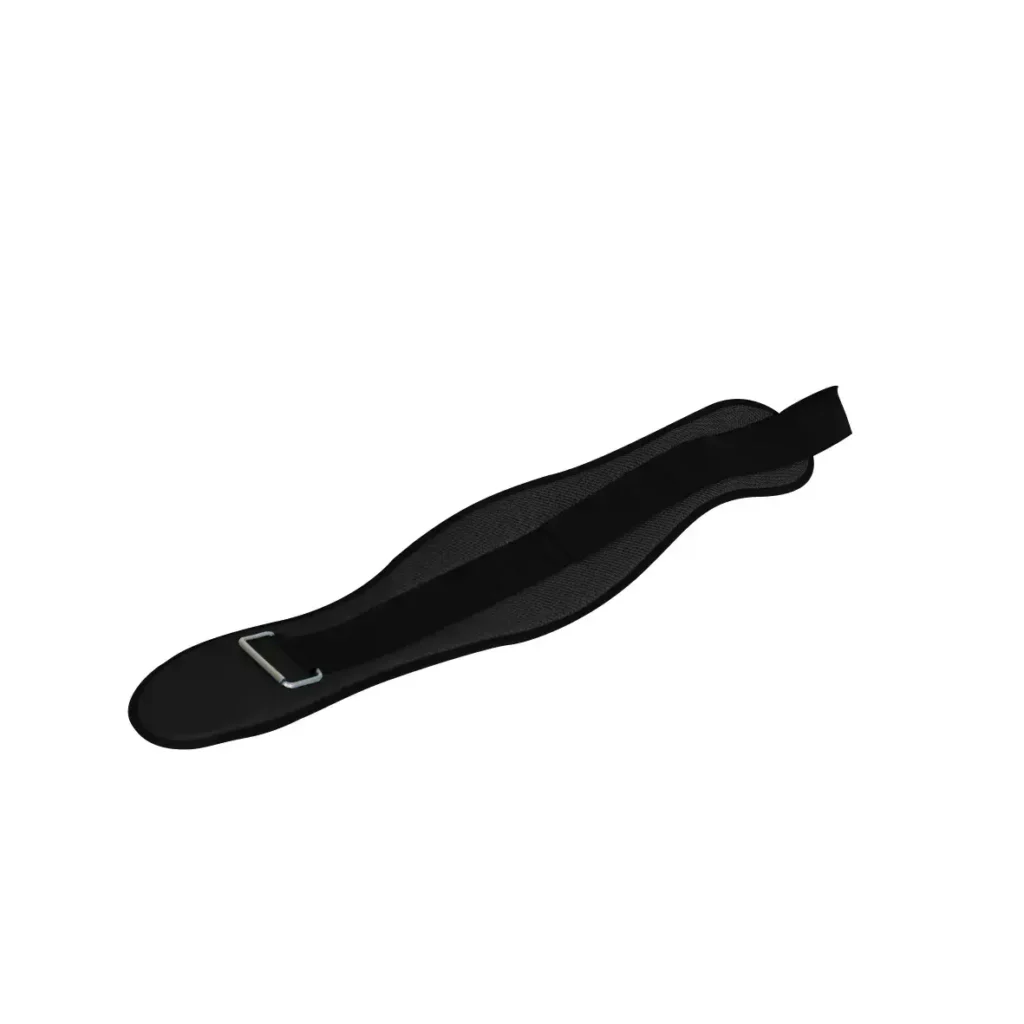 Black TG-2 Weightlifting Belt with ergonomic design and secure fastening, ideal gym equipment for strength-training exercises and bodyweight training support.