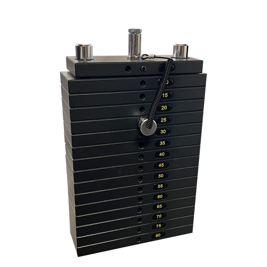 80kg cable machine weight stack with selector pin and top plate