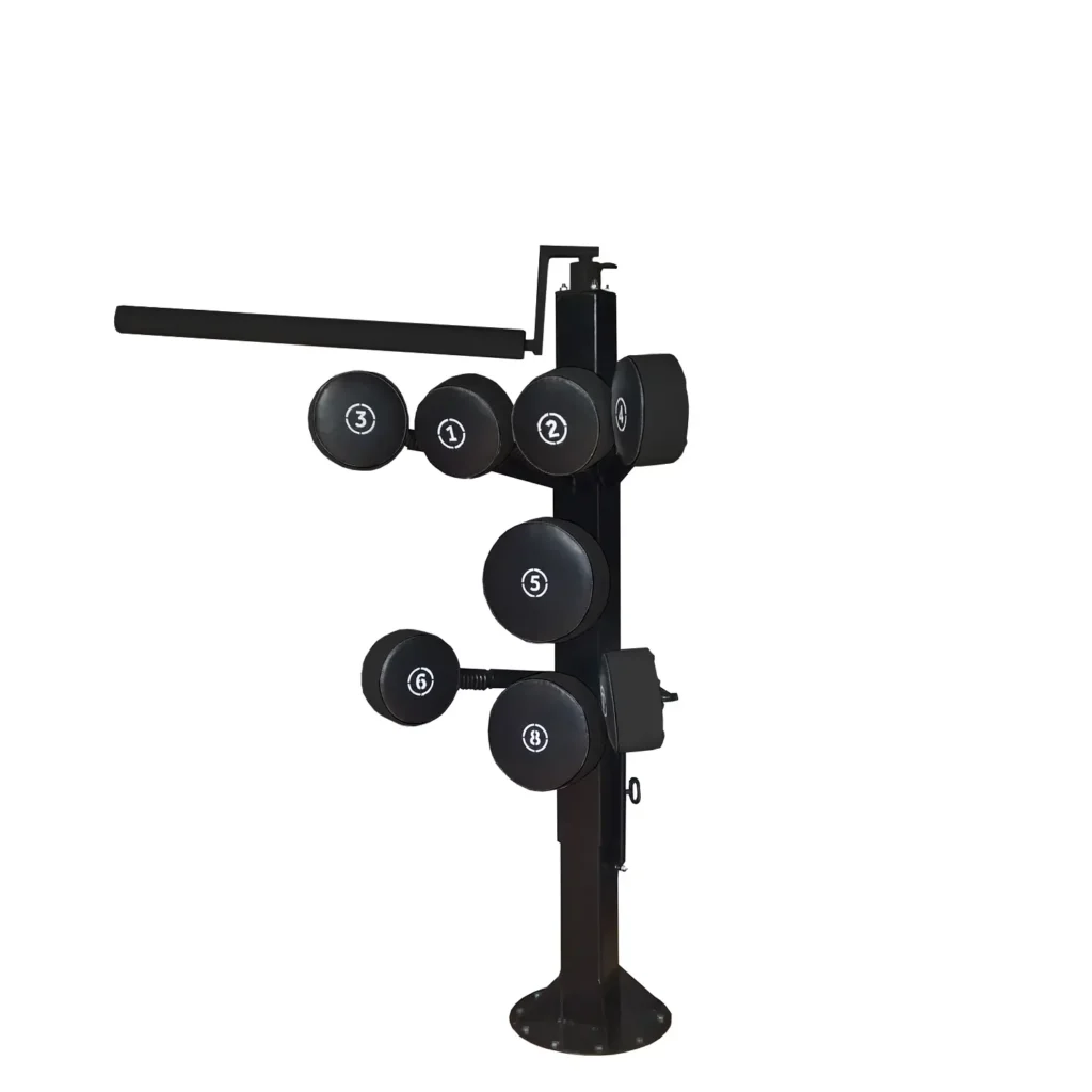Y1XX Boxing Punching Machine with multiple padded strike targets, steel frame, and powder-coated finish, designed for precision boxing and gym equipment training.