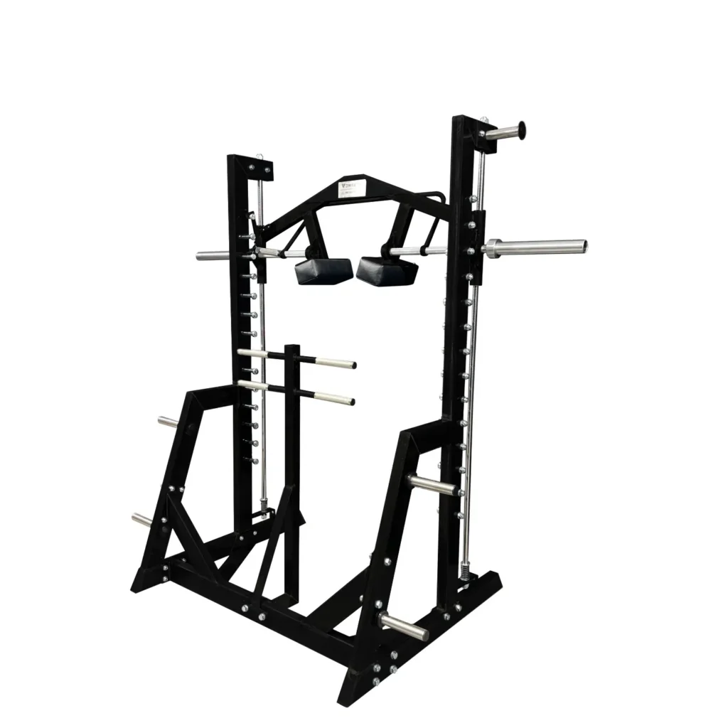mith machine designed for leg workouts and lower body strength training.