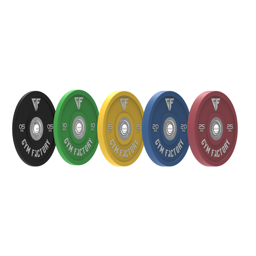 Gym Factory bumper plates for Olympic weightlifting and strength training