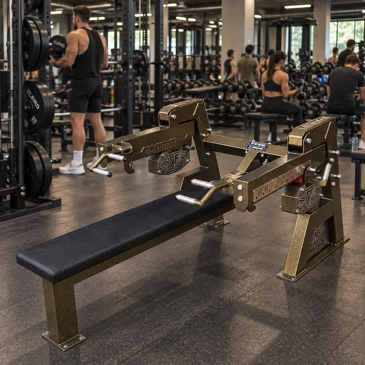 Commercial U01 chest press fitness equipment suitable for indoor gyms and outdoor exercise areas.